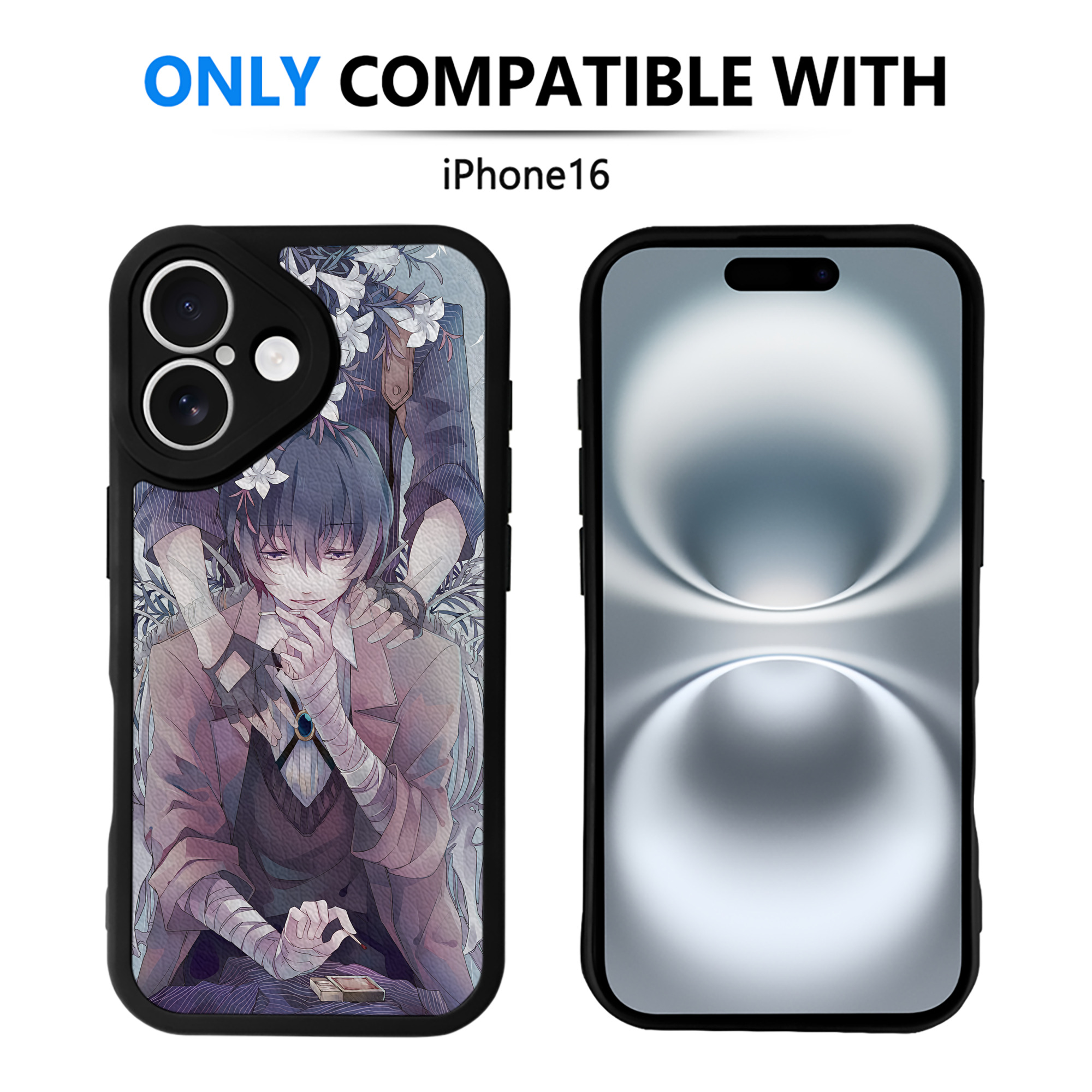 （画像用） 文豪ストレイドッグス Bungo Stray Dogs 【iPhone 16シリーズ対応】シリコンスマホケース（レザー調） 材質：シリコン